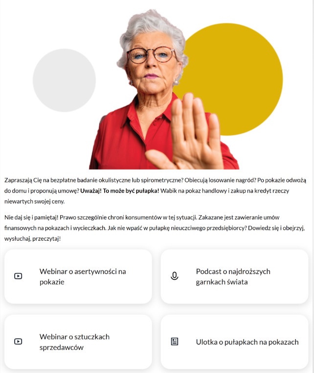 UOKiK dla seniorów. Bezpłatne materiały o bezpiecznych zakupach 1 Zrzut ekranu 2026 07 07 112936